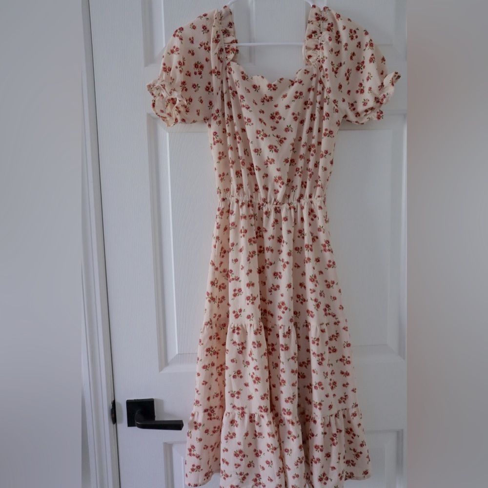 Pink Dress with Flowers